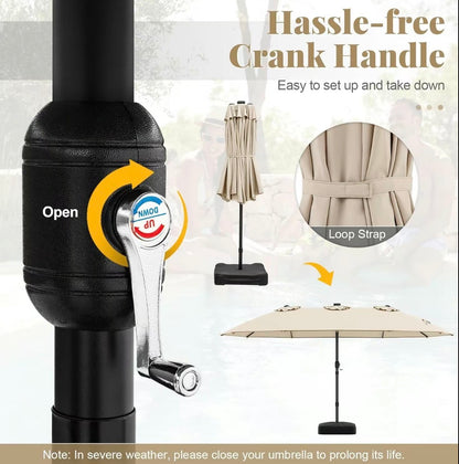 HIGHLAND OUTDOOR LED PATIO UMBRELLA