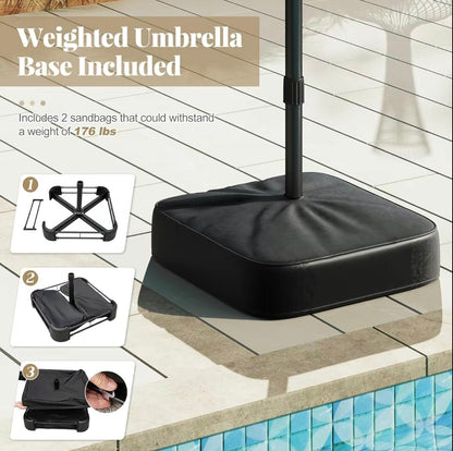 HIGHLAND OUTDOOR LED PATIO UMBRELLA