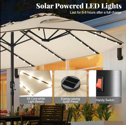 HIGHLAND OUTDOOR LED PATIO UMBRELLA